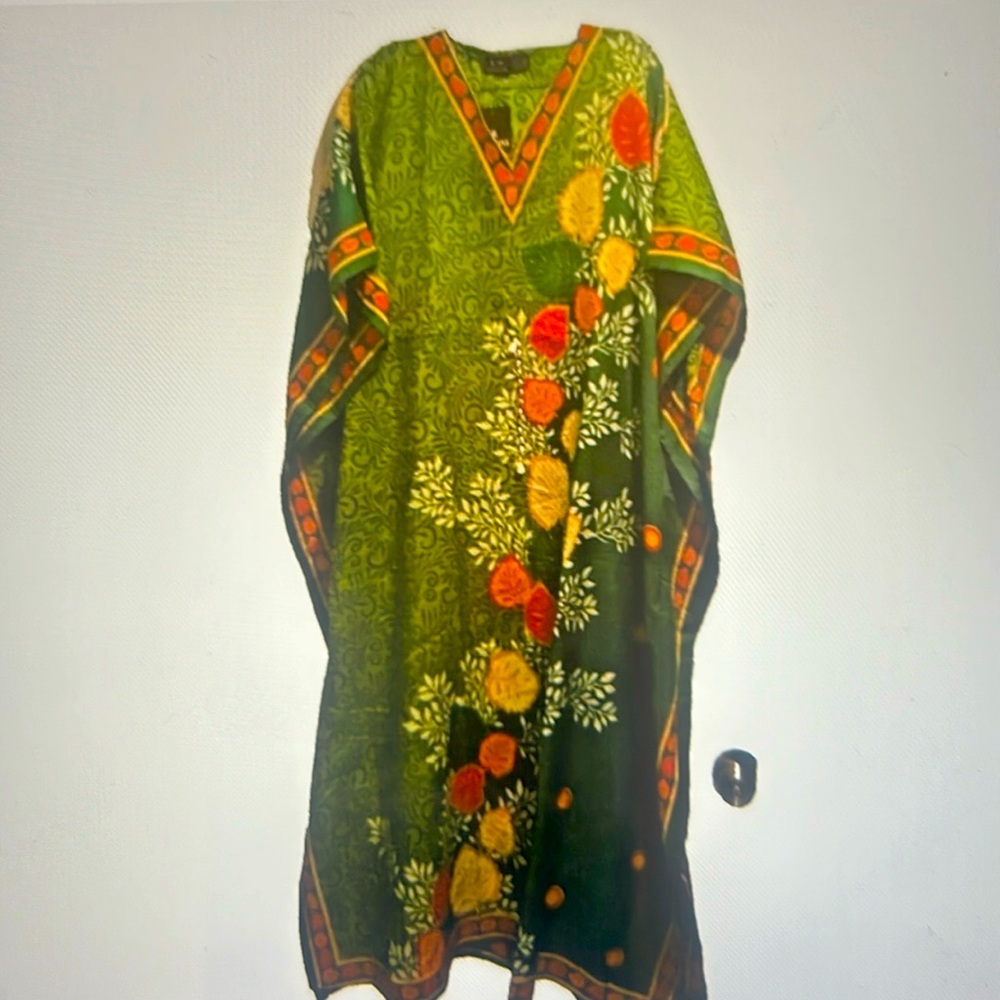 Denim Dress Tropical Style Size Free